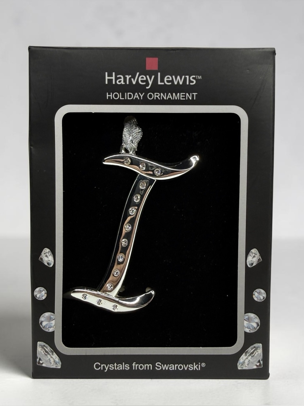 Harvey Lewis Holiday Monogram Ornament With Swarovski Crystal Elements - "I"